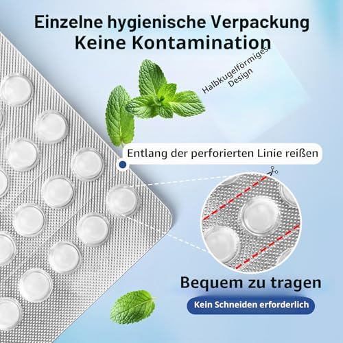 RAZOKO Kiefergerechtes Wachs für Zahnspangen Wax Dots 90 Einzelne Hygieneverpackung Zahnwachs Mint
