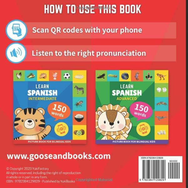 Learn spanish - 150 words with pronunciations - Beginner: Picture book for bilingual kids - Image 2