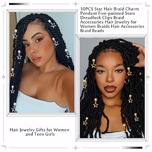 Pinzas para cabello con diseño de estrella plateada, pack de 10 miniatura 5