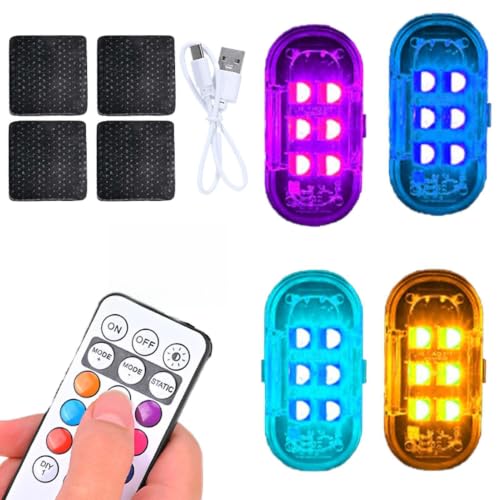 Lumières stroboscopiques LED sans fil rechargeables 8 couleurs pour voiture et drone