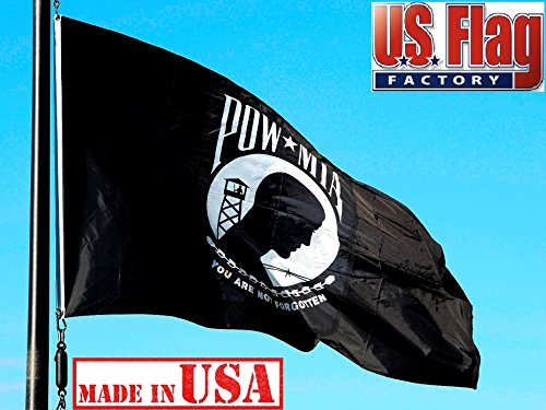 Us Flag Factory 2X3 Ft Pow-Mia Flag (Double Sided) Outdoor Solarmax Nylon - Made In America #TOP1