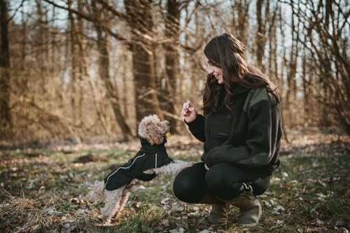 HUNTER Hundemantel NORDBY, Farbe: schwarz, wasserabweisend, warm gefüttert, reflektierend, ideal für Outdoor-Abenteuer, schützt vor Kälte & Nässe, maschinenwaschbar, Größe: 40