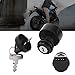 Ignition Key Switch Push Button Starter 4 Position Manual Black Heavy-Duty Universal Fit for Polaris Worker 500 2003-2007 4-Pin ATV Scooter