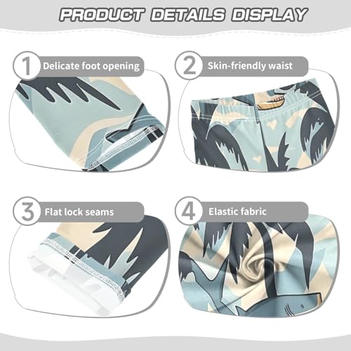 Toddler Girls Leggings Printed Yoga Pants Leggings Shark Coconut Tree for Kids3