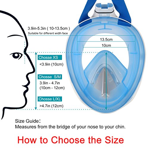 Emsmil Maschera per visione ampia a 180 ° e tappi
