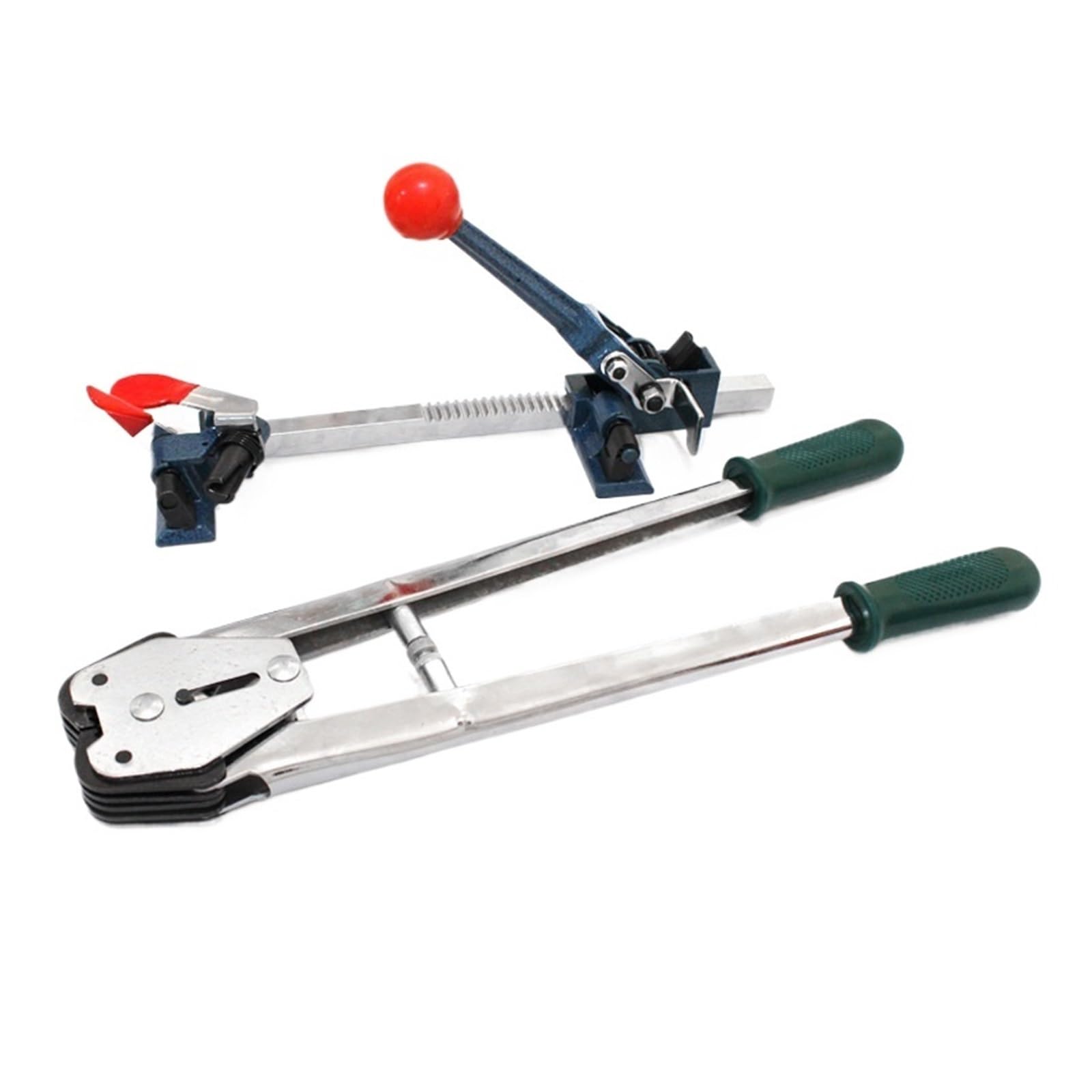 Kit Macchina Manuale For Pressa For Balle A Mano, Tendicinghia, Tenditore, Parte Della For Reggetta In Nastro Di Plastica Imballaggio Efficiente(Refined+3 reels with 1 pound buckle)