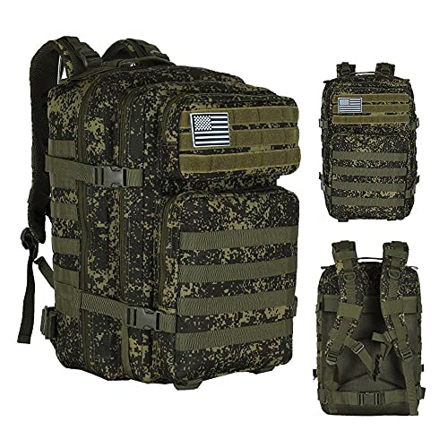 KDFJ 50L Sac à dos Gym Fitness Sac homme randonnée en plein air Camping Voyage Rucksack Trekking Armée Molle Sac à dos-camouflage russe_50L Cover
