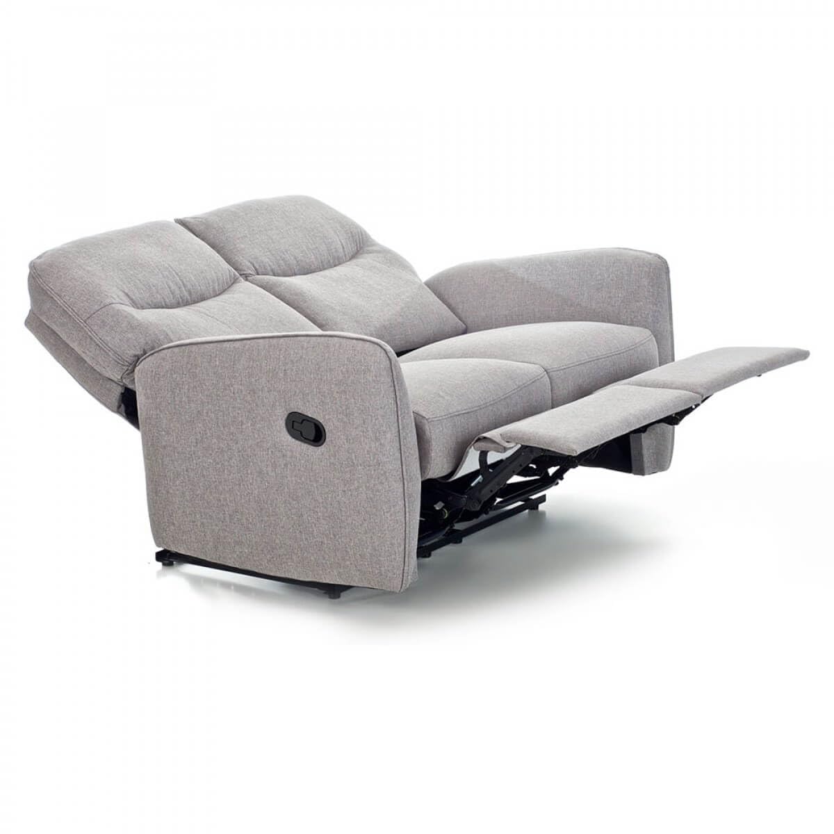 Vente-unique - Divano relax 3 posti Nevers - poliestere - grigio