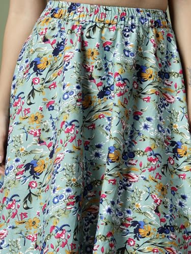 Image of OOMPH! Long Skirts for Women with Handkerchief Hem