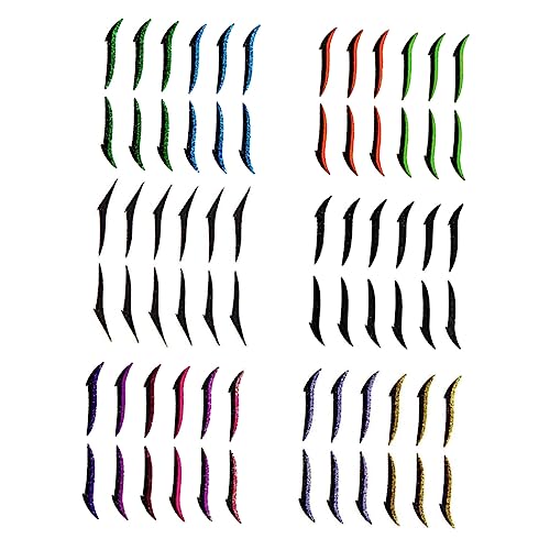 Ipetboom 6 Piezas Delineador de ojos líquido pestañas naturales sombra bigudí Impermeable eyeliner gel kit de maquillaje eye liner doble párpado pegatinas tira de línea de ojos el plastico
