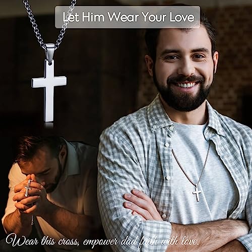 Vnox Gifts For Dad From Son Wife - To My Dad Necklace For Dad Daddy Papa Step Fathers Day Birthday Present Gifts For Dad From Son Kids Wife #TOP1