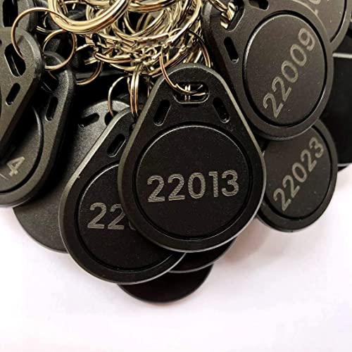 100pcs 125kHz Keyfobs Proximity Fob Works with Prox Key ISOProx 1346 1386 1326 H10301 Format Readers. Works with The vast Majority of Access Control Systems