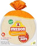 Mission, White Corn Tortillas, 30 Count, 25oz Bag (Pack of 2)