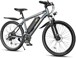 Funhang Vélo électrique pour adultes, 1000W Ébike de pointe, 50Miles Vélo de montagne électrique, 26" Vélo électrique pour adultes avec 48V Batterie amovible, Fenders,7 Vitesse, suspension avant, UL 2849 Certifié