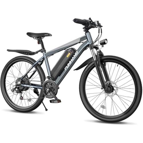 Funhang Electric Bike for Adults, 1000W Peak Ebike, 50Miles Electric Mountain Bike, 26" Adult Electric Bicycle with 48V Removable Battery, Fenders,7 Speed, Front Suspension, UL 2849 Certified
