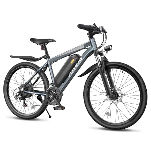 Funhang Electric Bike for Adults, 1000W Peak Ebike, 50Miles Electric Mountain Bike, 26" Adult Electric Bicycle with 48V Removable Battery, Fenders,7 Speed, Front Suspension, UL 2849 Certified
