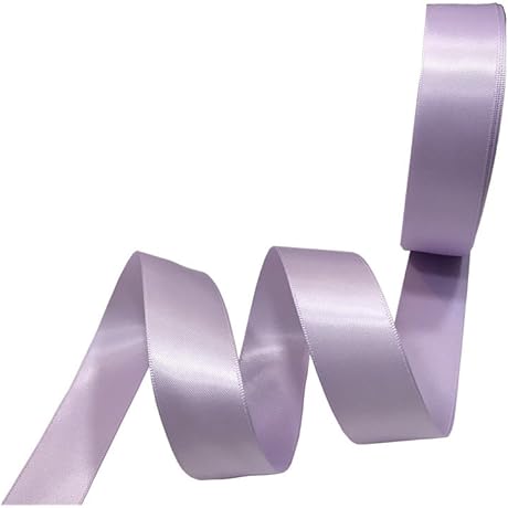 Double-Sided Lavender Ribbon, 1 Inch Wide by 25 Yards