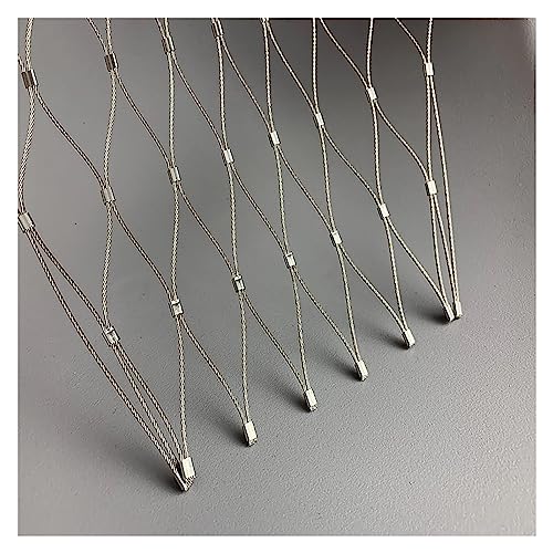 VXHCS Stainless Steel Wire Rope Netting, High-Altitude Fall Protection Nets Flexible Cable Safety Mesh, 2.5mm Wire Diameter, Animal Poultry Barrier Fence Color : Mesh 10cm, Size : 0.8x10m/2.6x32.8f