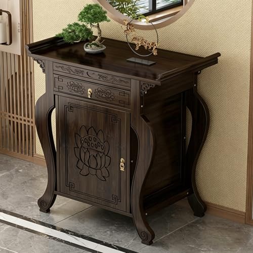 Table de prière en bambou et noyer, buffet console d'autel haut de gamme