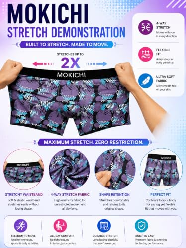 Image of Men's Printed Boxer Briefs | Comfortable Trunk-Style Innerwear with Elastic Waistband | Multicolor Pack of 3