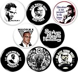 Malcolm X 8 NEW 1 inch pins button badge panthers Black By any means necessary 2
