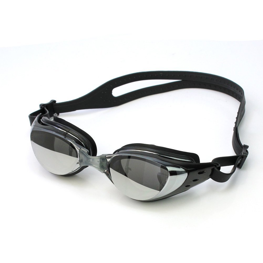 Ushoppingcart Durable and Practical Swimming Equipment - Waterproof Non-fogging Anti Uv Protection Professional Swimming Goggles Swim/Dive Glasses Adjustable Eyeglasses for Men Women Black