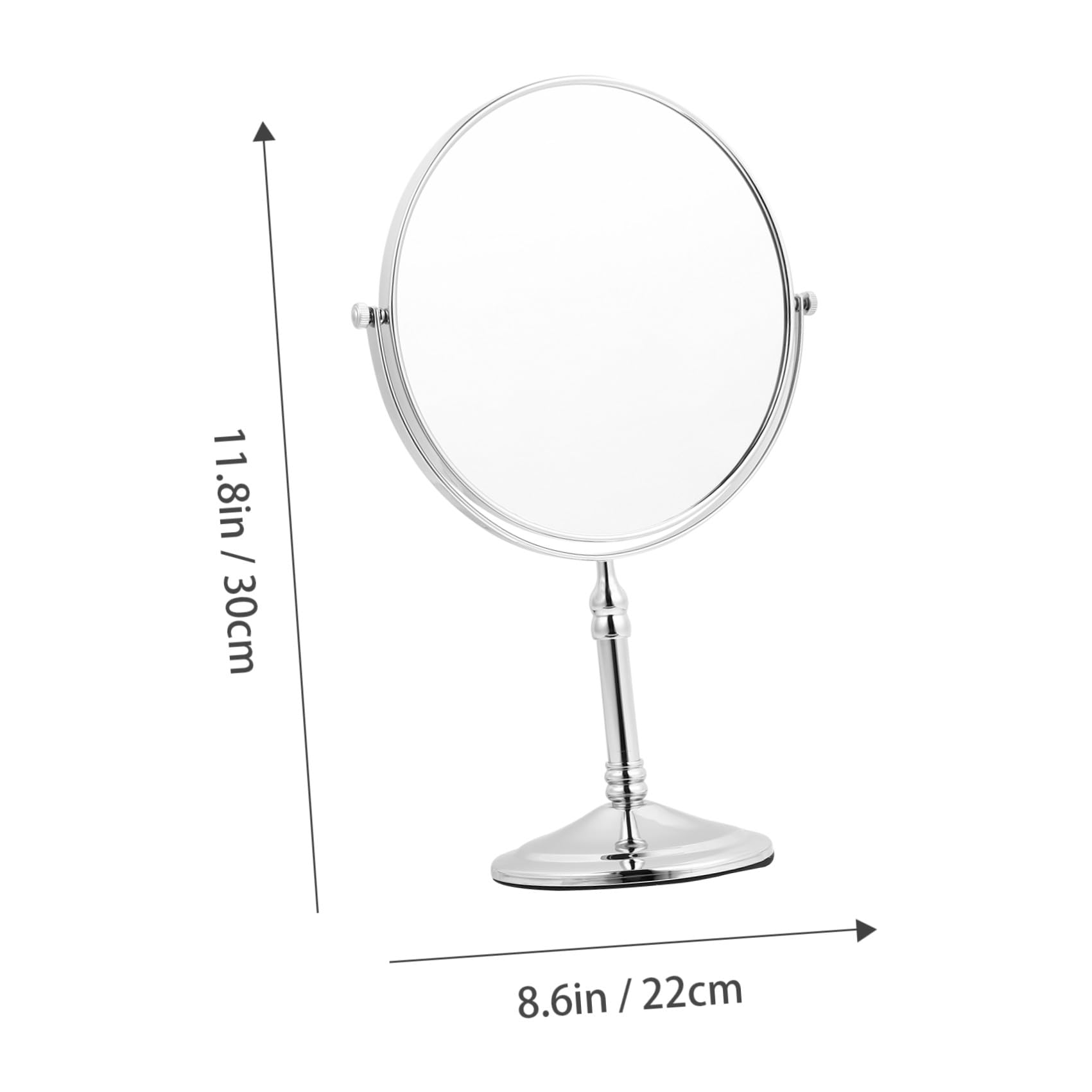 Espejo De Maquillaje Doble Cara Giratorio Aumento Luces Led Superficie HD para Mujer