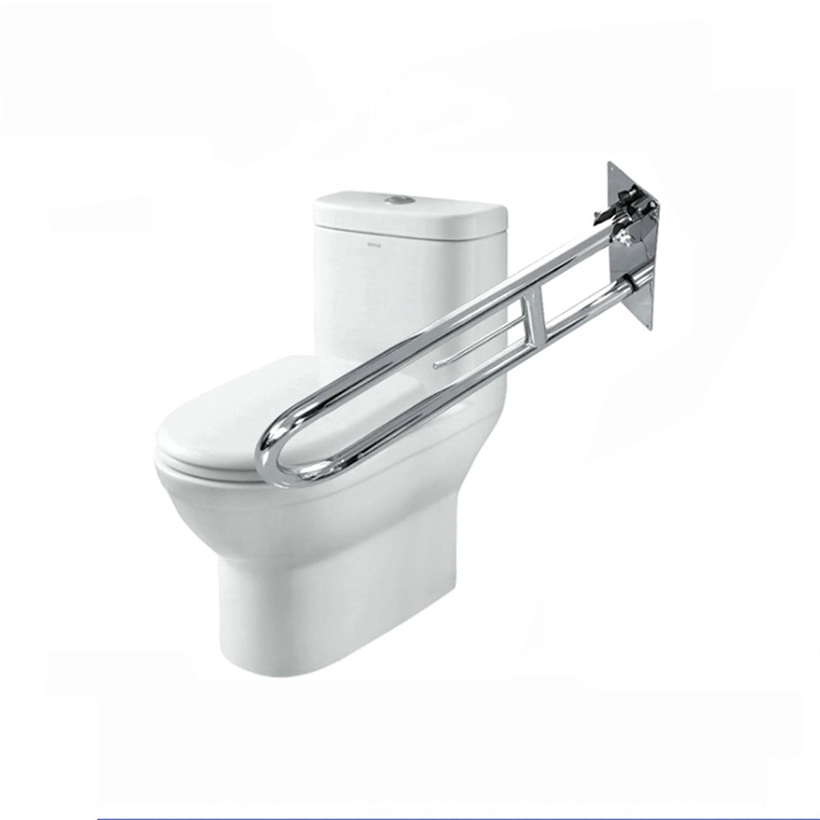 Uchwyt bezpieczeństwa pod prysznic 61 cm stal nierdzewna bezpieczeństwo łazienkowe antypoślizgowe uchwyty składane uchwyty toaletowe w kształcie litery U z uchwytami na chusteczki pomocnicze uchwyty