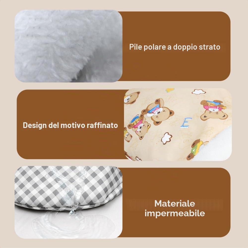 MiOYOOW Sacco a Pelo per Gatti, Letto Semi Chiuso Caldo Durevole, Cuccia Lavabile Antiscivolo Animali Domestici, per Soggiorno, Camera da Letto, Divano, Angolo