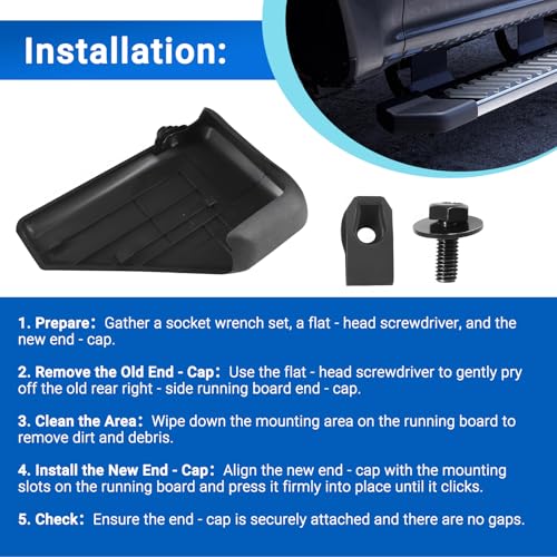 Cubierta final estribo trasera derecha Ford F150 F250 2015-2020 miniatura 5