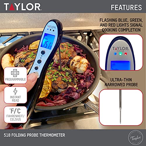 Taylor Instant Read Digital Meat Food Grill Bbq Cooking Kitchen Thermometer With Preset Settings And Light Alert #TOP2