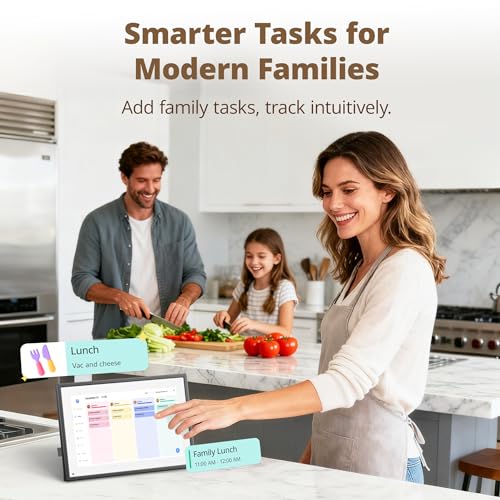 Image of Dragon Touch 10.1 inch Digital Calendar & Chore Chart - Interactive Touchscreen Smart Family Planner,Digital Picture Frame for Mom, Women, Christmas & Weddings