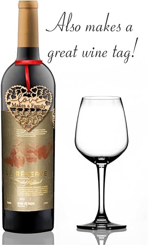 Miniatura 8 de Love Makes A Family Adoption Ornamento en madera cortada con láser, regalo del día de Gotcha, ideal para la familia o ideas mezcladas, viene en una