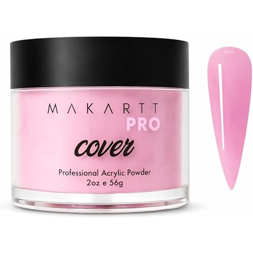 MakarttPro Acrylic Powder – Durable, Long-Lasting, Easy-Apply Formula for Nail Extensions, Overlays, Sculpting & Nail Art – 56g/2oz – Cherry Mist, Perfect for Pros and At-Home Use