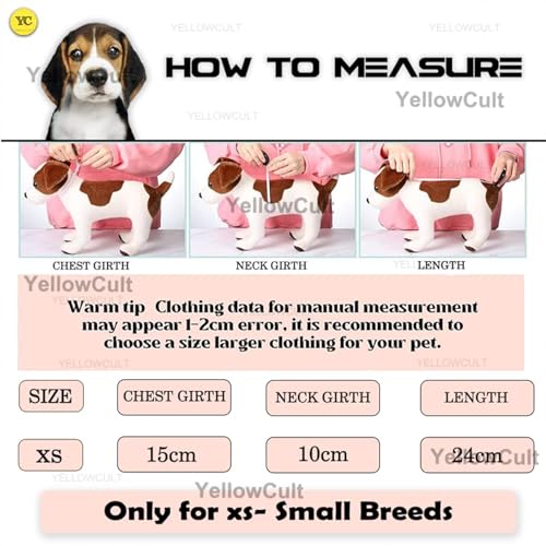 Image of Yellowcult Cute Dog T-Shirt Clothes, Summer Sweetshirts Sporty Pet Outfit for Small Dog, cat, Puppy, Kitten for Bithday Party, Travel, Outing, Photos(XS- Red)
