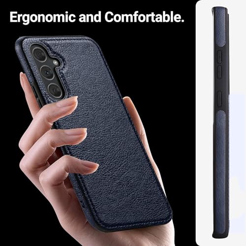 Image of MOBILOVE PU Leather Flexible Back Case Cover for | Samsung Galaxy S24 Plus 5G (Blue)