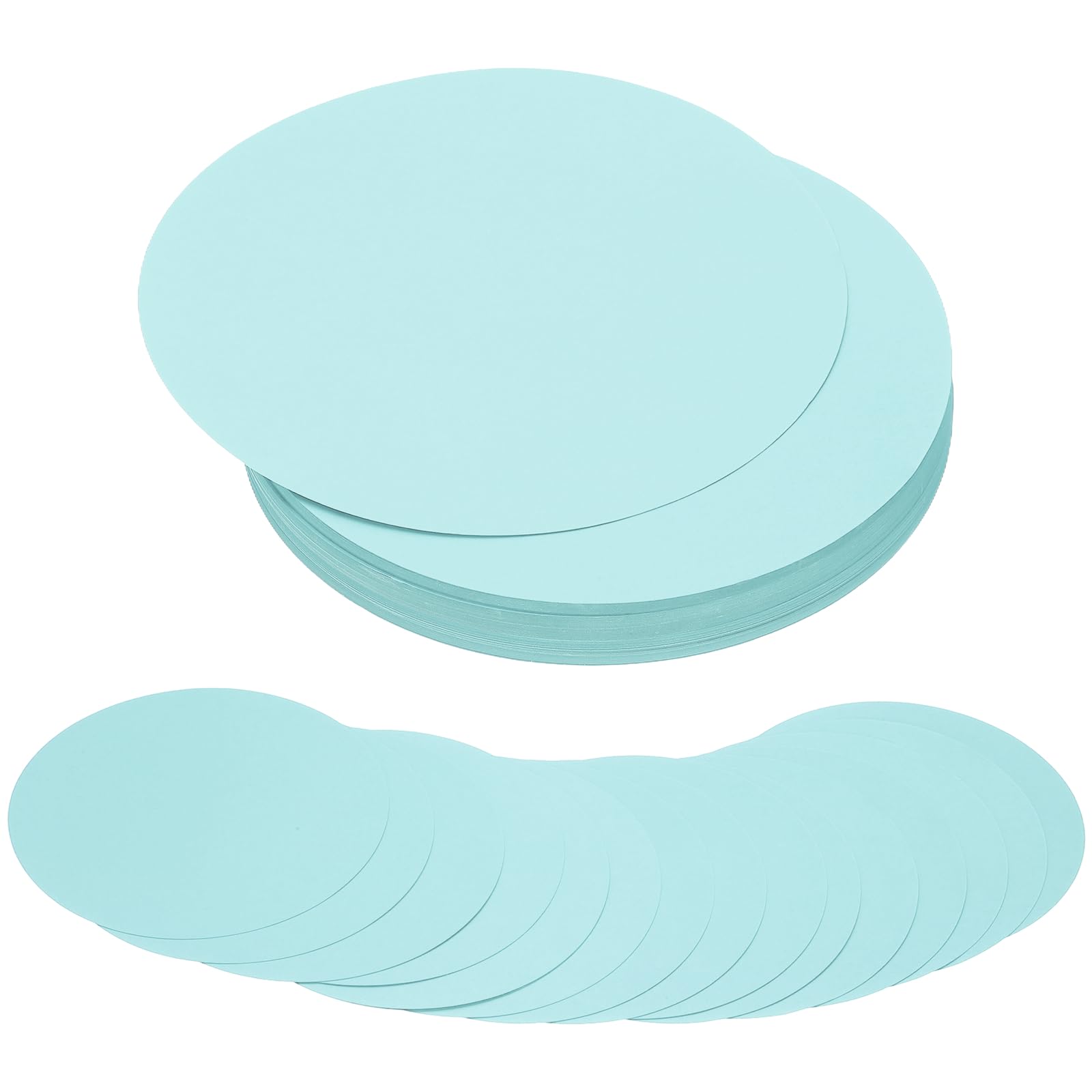 PATIKIL 8 Inch Circle Cutouts Paper, 80 Pcs Circle Card Stock 200gsm/75lb Round Cutouts for DIY Craft Projects Classroom Bulletin Board Decoration, Light Blue