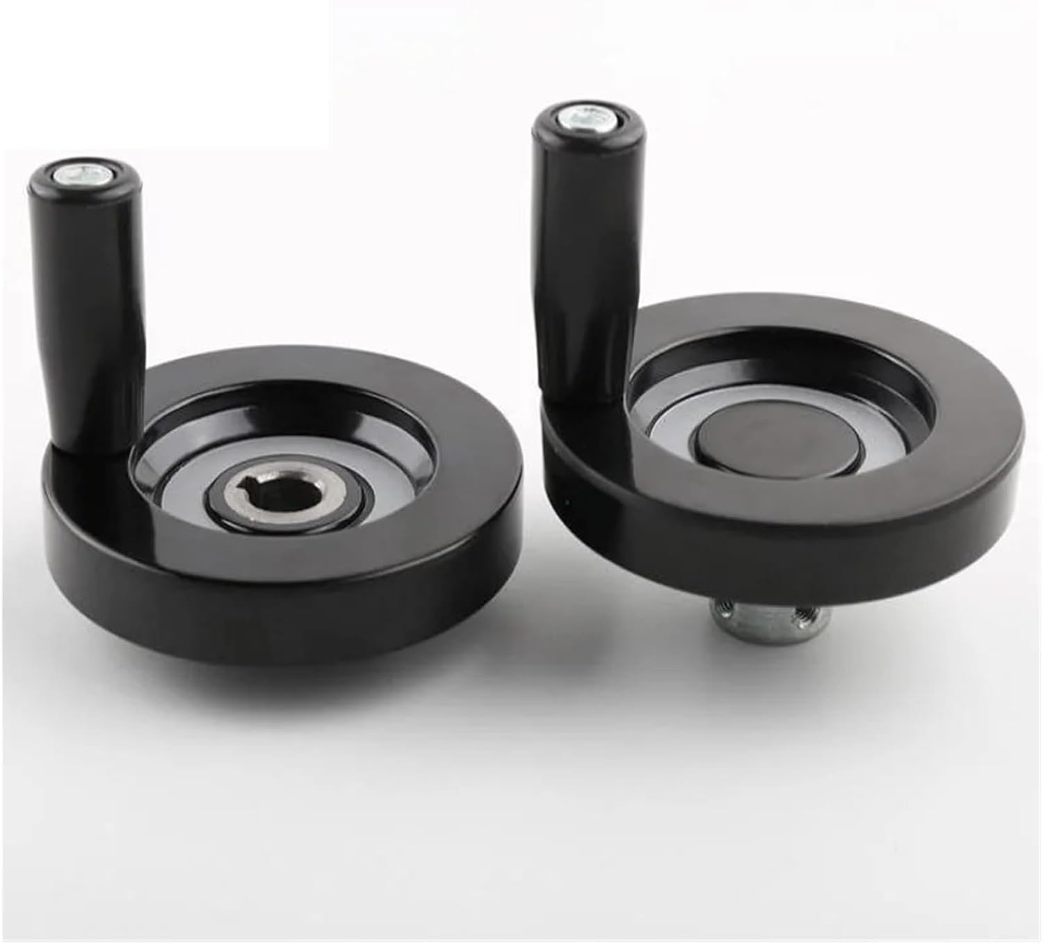 Lathe Milling Machine Rear Ripple Hand Wheel with Revolving Handle 63mm 80mm Hand Wheel(10mm,80mm)