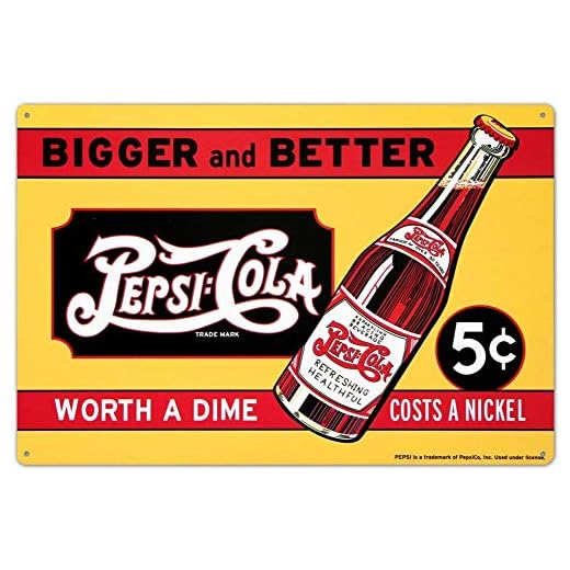YASMINE HANCOCK Pepsi Cola Bigger and Better Worth A Dime Costs A Nickel Placa de Metal Logotipo de la Lata Poster Arte de la Pared Club Bar decoración del hogar