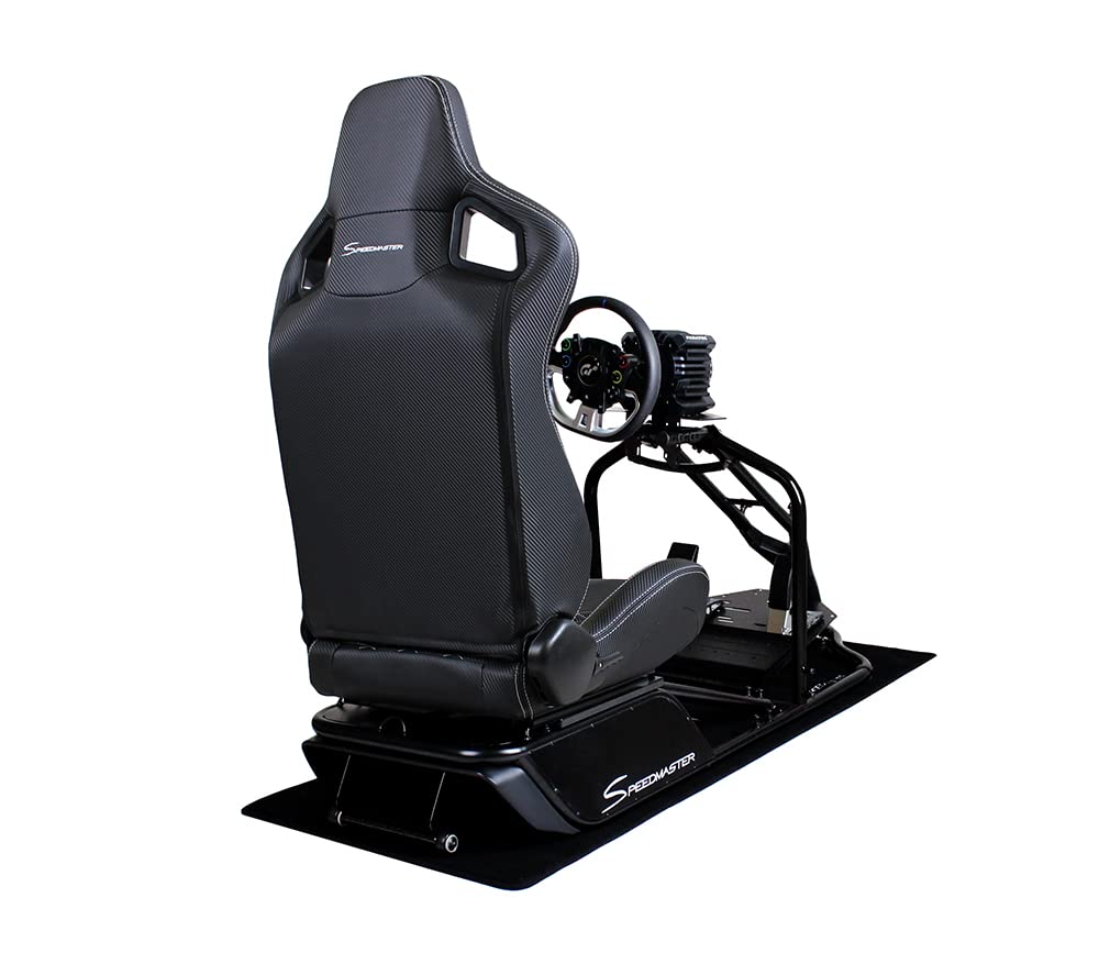 SPEEDMASTER Pro Gaming Rennsitz Carbonfaser Optik Schwarz PS4 PS5 XBOX Simracing Simulator RIG