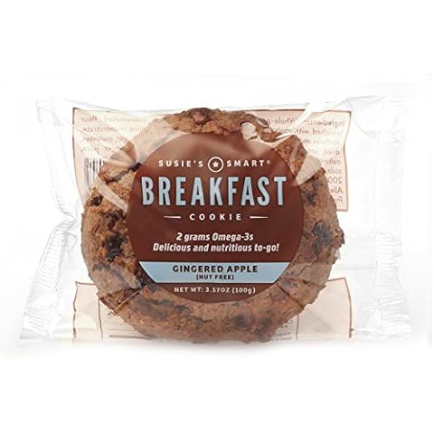 Susie's Smart Breakfast Cookie Gingered Apple Healthy Omega-3s and Protein Rich Soft Chewy, 3.57, Apple, 63 Oz (Pack of 18) Cover