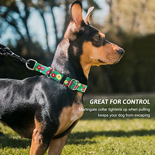 Martingale Dog Collars -Adjustable Soft Dog Collar With Quick Release Buckle.colorful Flower Multicolor Cute Patterns For Puppies For Small Medium Large Dogs Walking Running Training. #TOP3