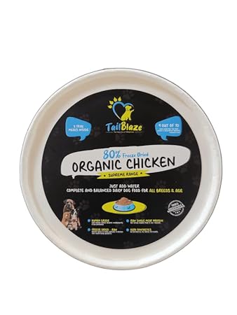 TailBlaze Organic & Raw Dog Food - Chicken 3 Trial Meals Best Dog Food for All Breeds & Ages (Human Grade, Freeze-Dried World's No. 1 Recipe, Just Add Water, No Chemicals)