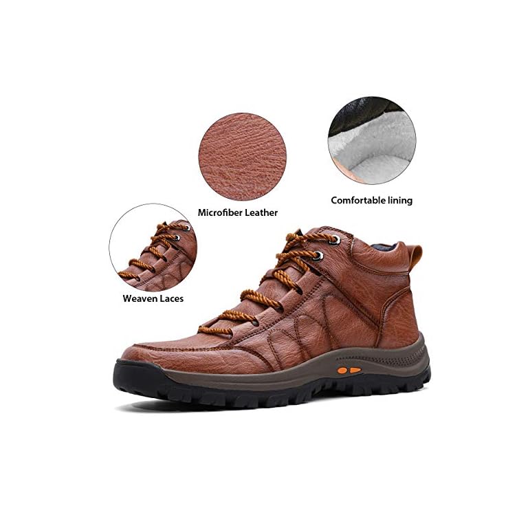 gracosy Botas de Nieve Hombre Invierno Botas Chukka Zapatilla de Trekking  PU Cuero Chelsea Casual Lana Calentitas… - Zapatos Madrid