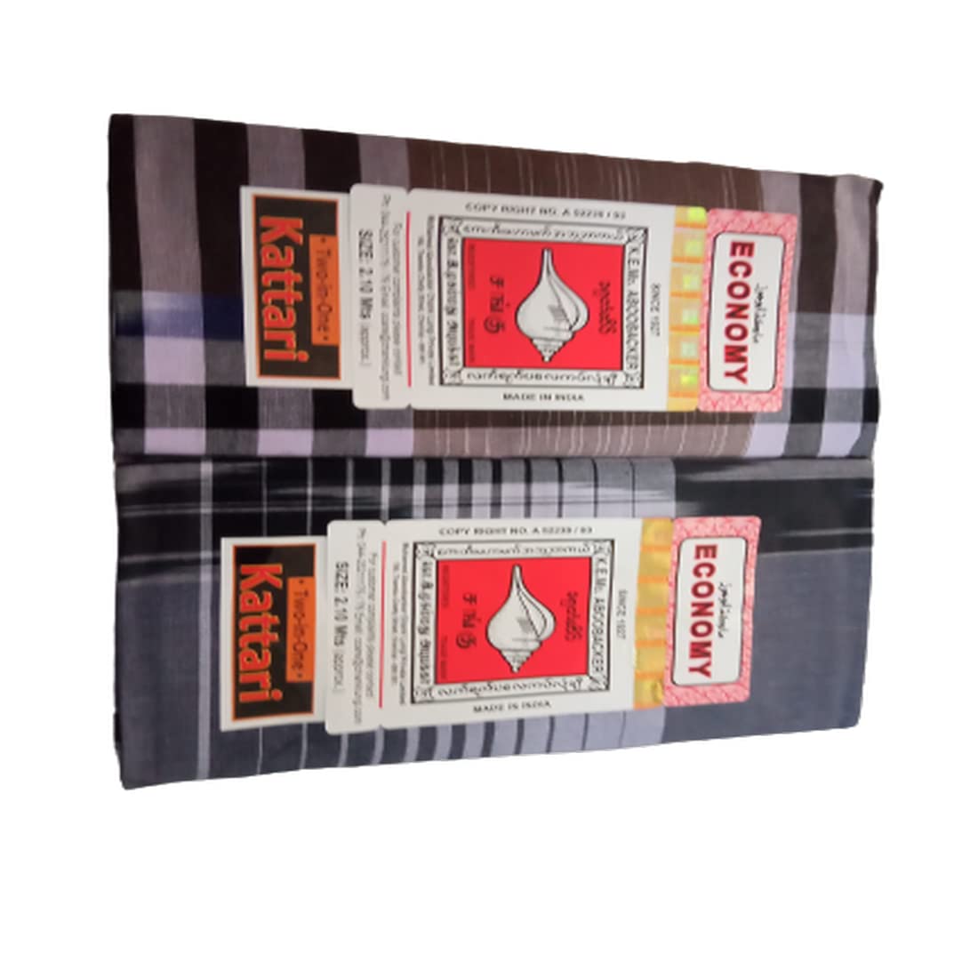 cotton colors 100% Pure Cotton Lungi For Men Multi Design,Multicolor (Pack Of 2)(Size - 2 Meter) _DESIGN_Katari-REAJ0264-picture-24
