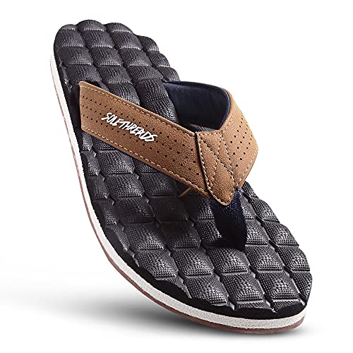 SOLETHREADS RECLINER | Yoga Flip Flops |Super comfort | Plush | Bounce | Soft | Comfortable | Yoga | Relax | Slippers | Flip Flops for Men