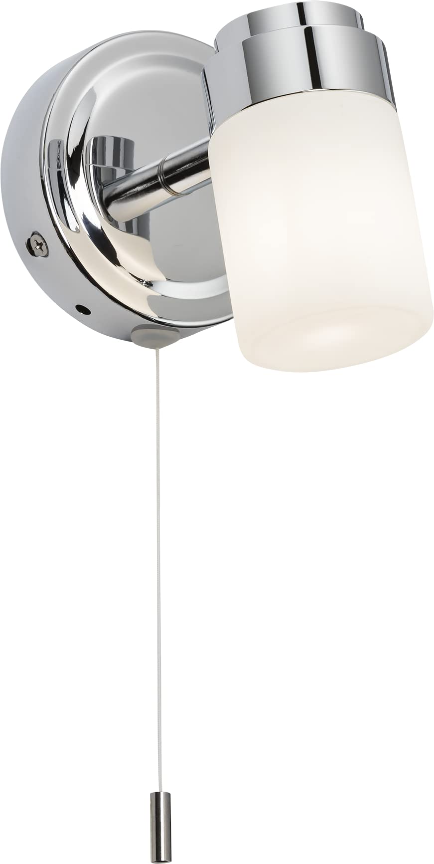 Knightsbridge 230V IP44 G9 Single Spotlight with Frosted Glass, Polished Chrome