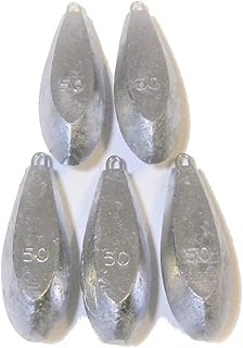 TSUNEYA Fishing Sinker, No. 50, 5 Pieces, Set (Approx. 2.2 lbs (1.0 kg), Hexagonal Weights for Fishing, Sea, River, Boat, ...