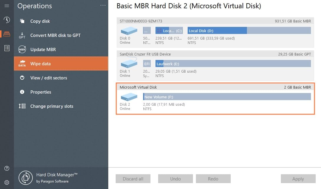 Paragon Hard Disk Manager 17 Advanced - Copiar partición, copiar disco duro, transferir sistema operativo | 1-PC | 1 Dispositivo | 1 Usuario | Código de activación PC enviado por email
