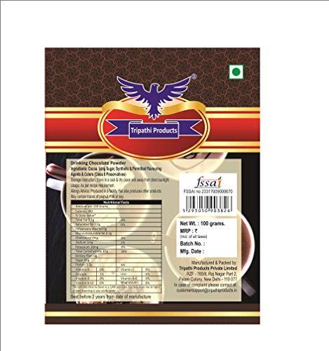 Image of Tripathi Products Drinking Chocolate Powder 100 Grams